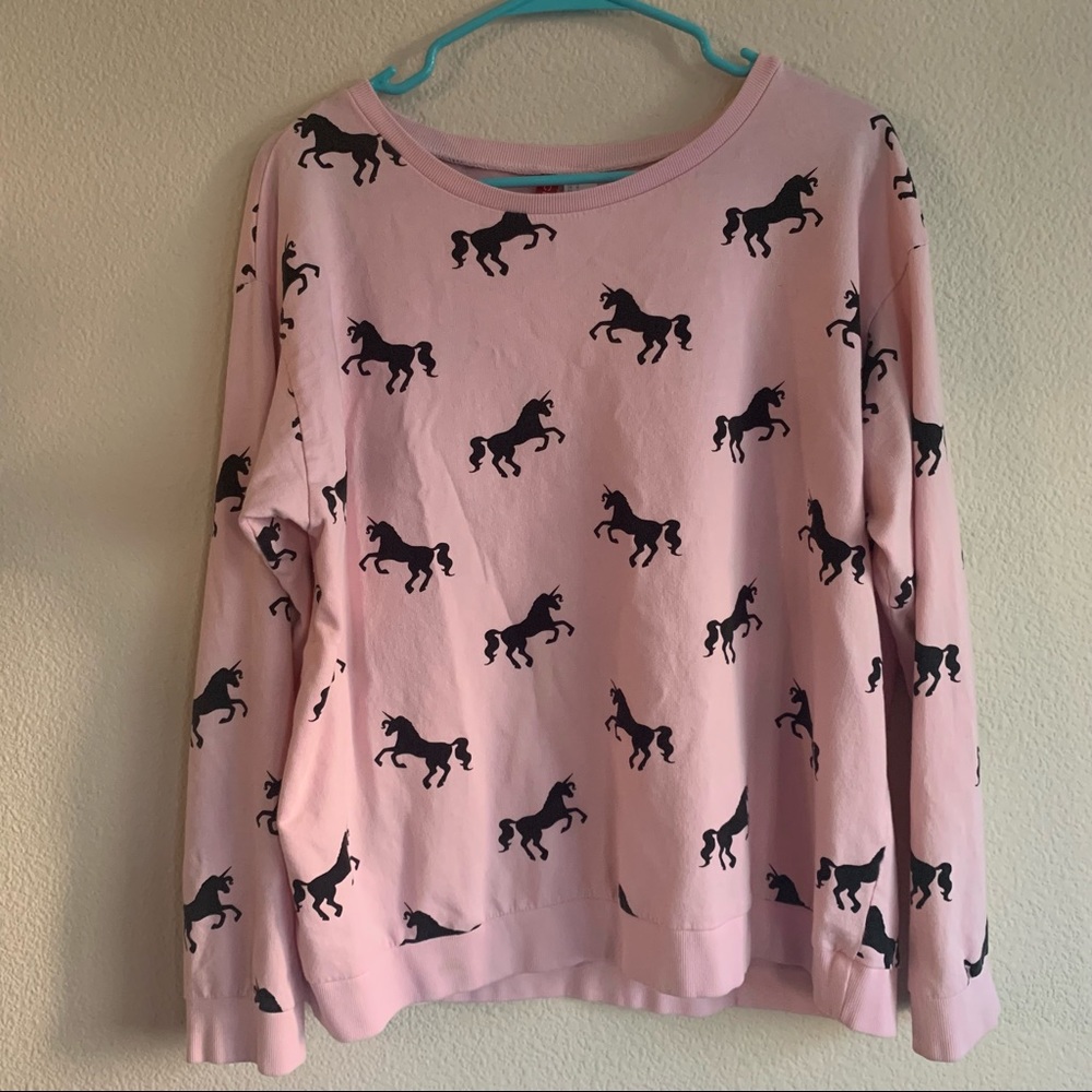 DIVIDED H&M Pink Unicorn Sweater